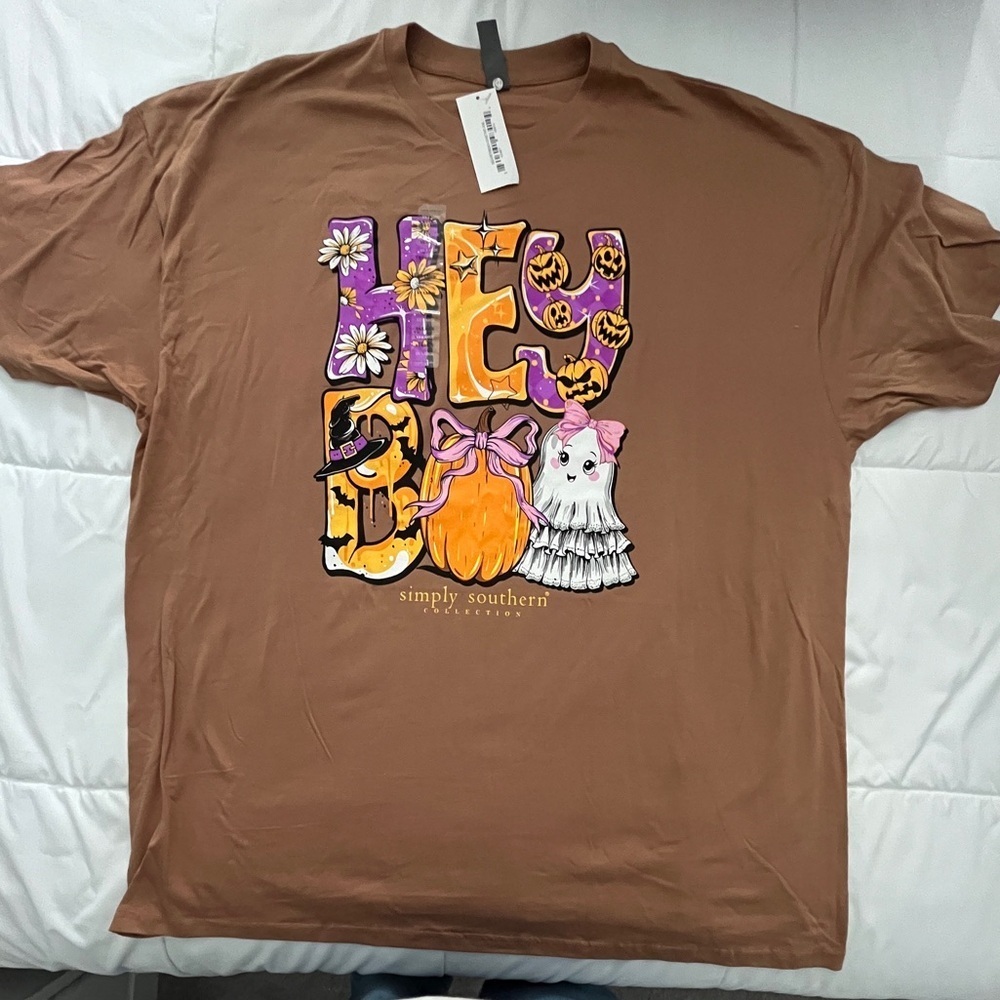Simply Southern “Hey Boo” Brown. Size XXLarge